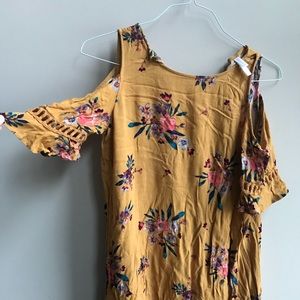 Mustard off the shoulder top